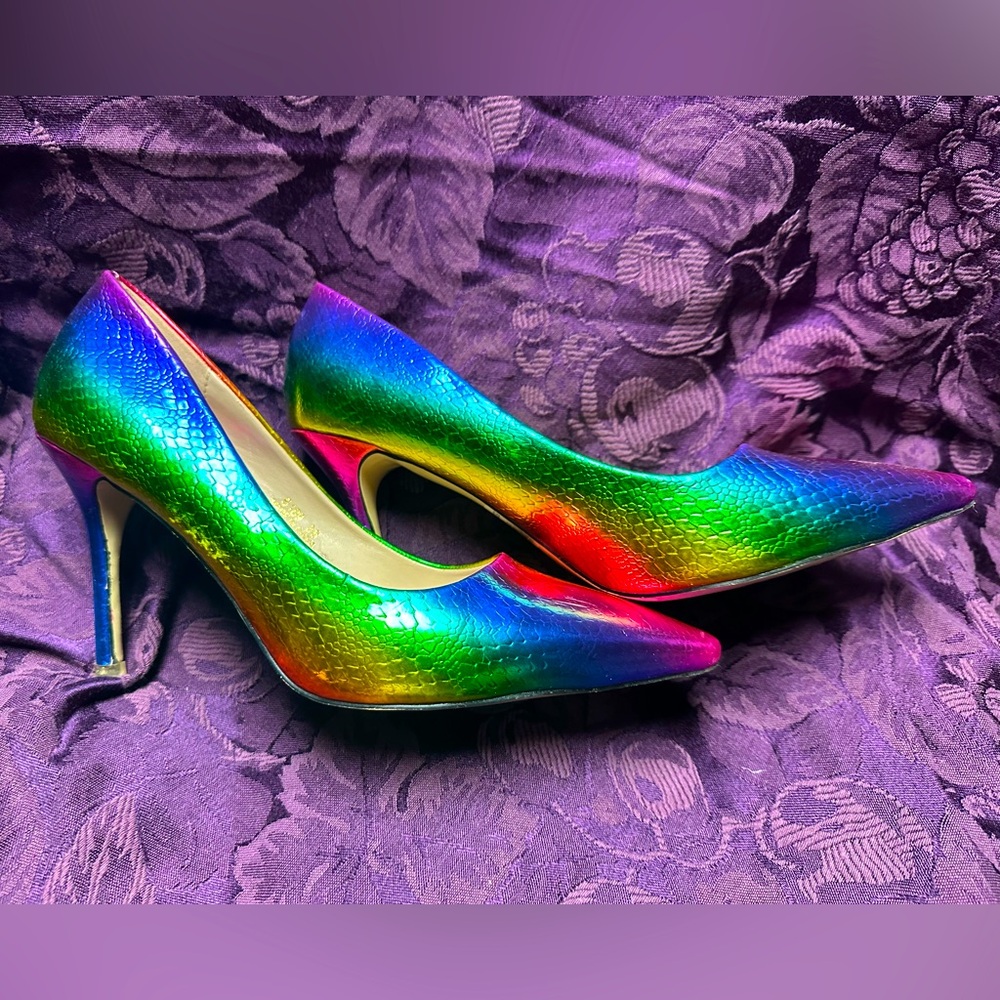 Rainbow snake-texture heels. Bought last summer and only worn once